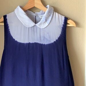 CLAUDIE PIERLOT Blue Tie Dye Sleeveless Mini Dress